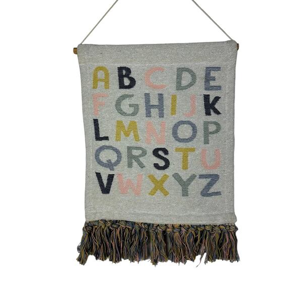 ALPHABET BANNER Home Decor Colorful Tasseled Trim - Picture 1 of 2